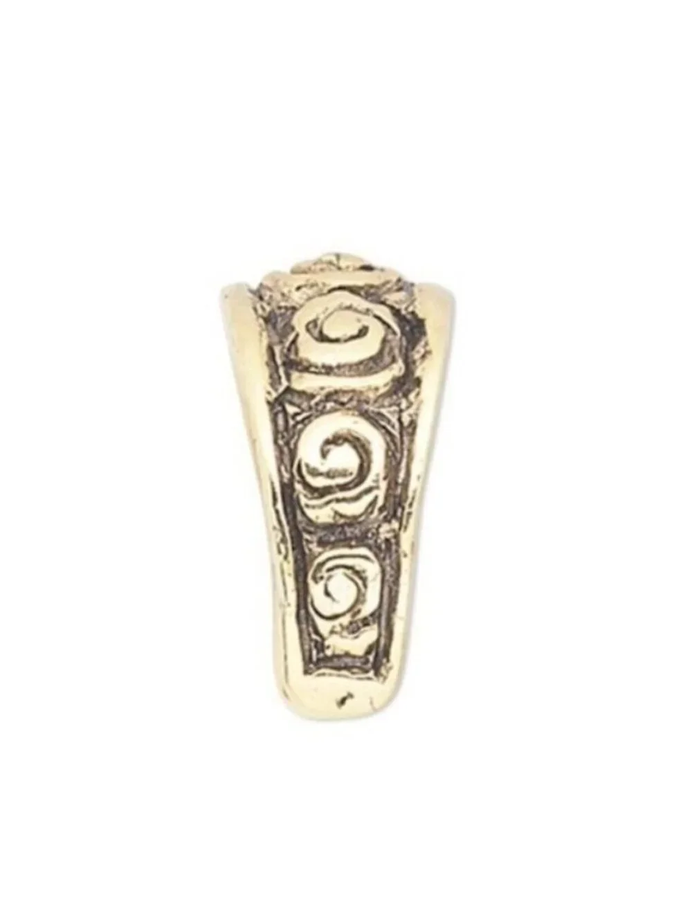 Art Deco Antique Gold Plated Fancy Scroll Ice Pick Pinch Pendant Bail 11x9mm